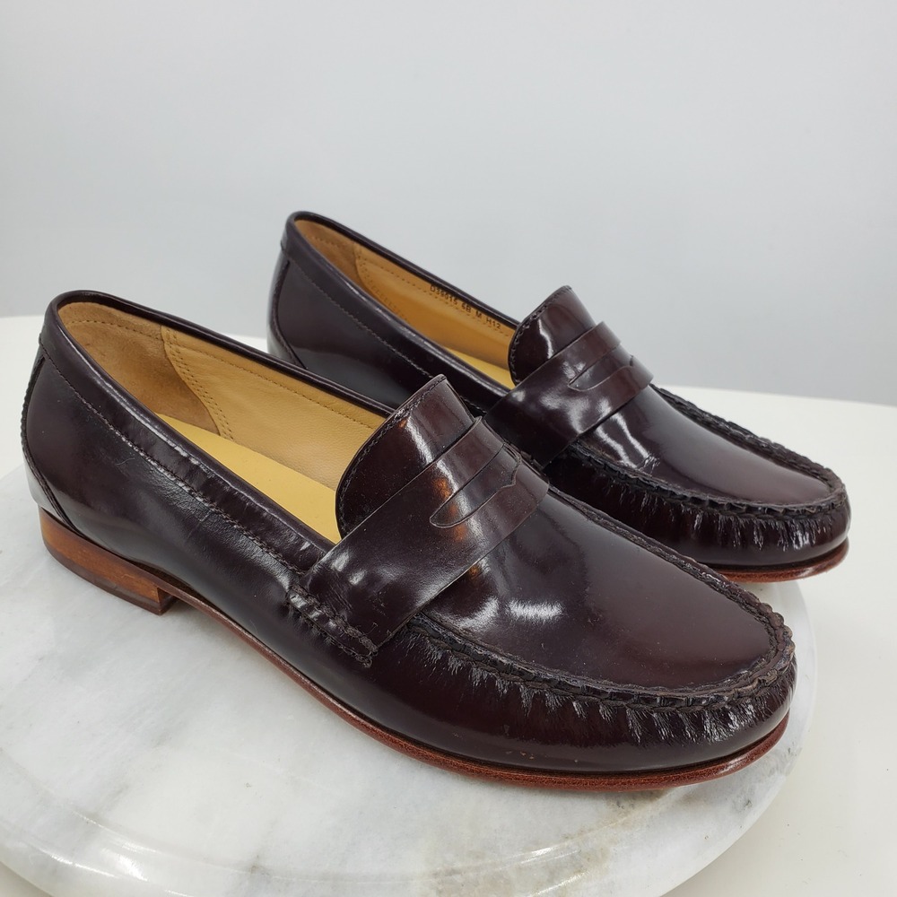 Cole Haan Monroe Womens Burgundy Leather Nike Air Penny Loafers D39015 Size 6B